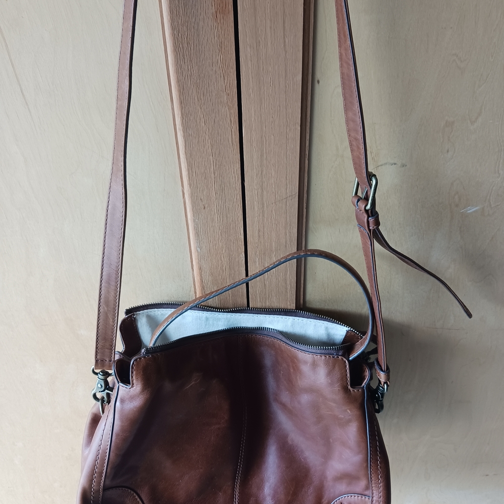 Frye Brown Leather Crossbody Bag